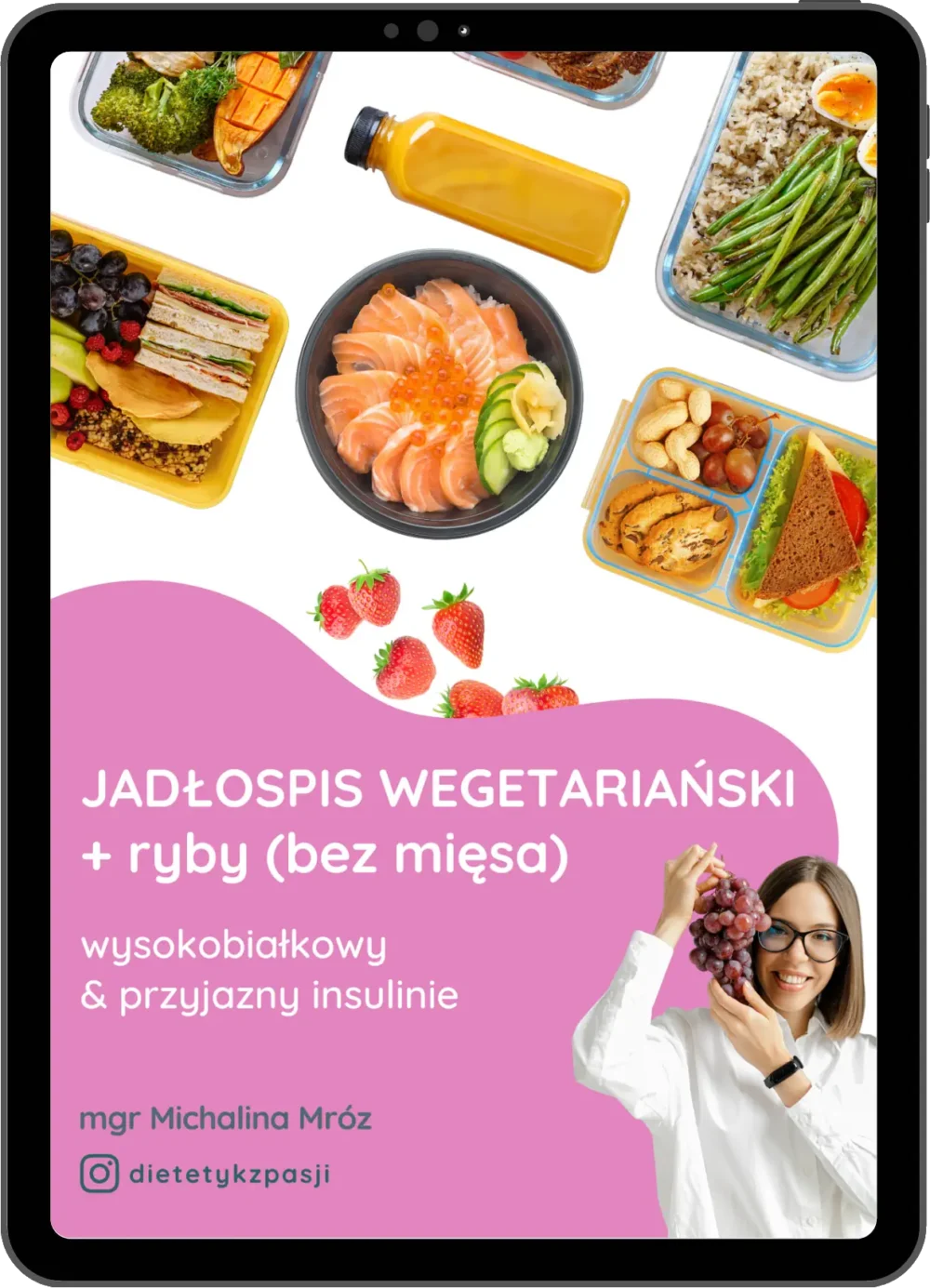 Wysokobiałkowa dieta Jadłospis wege + ryby (E-book)
