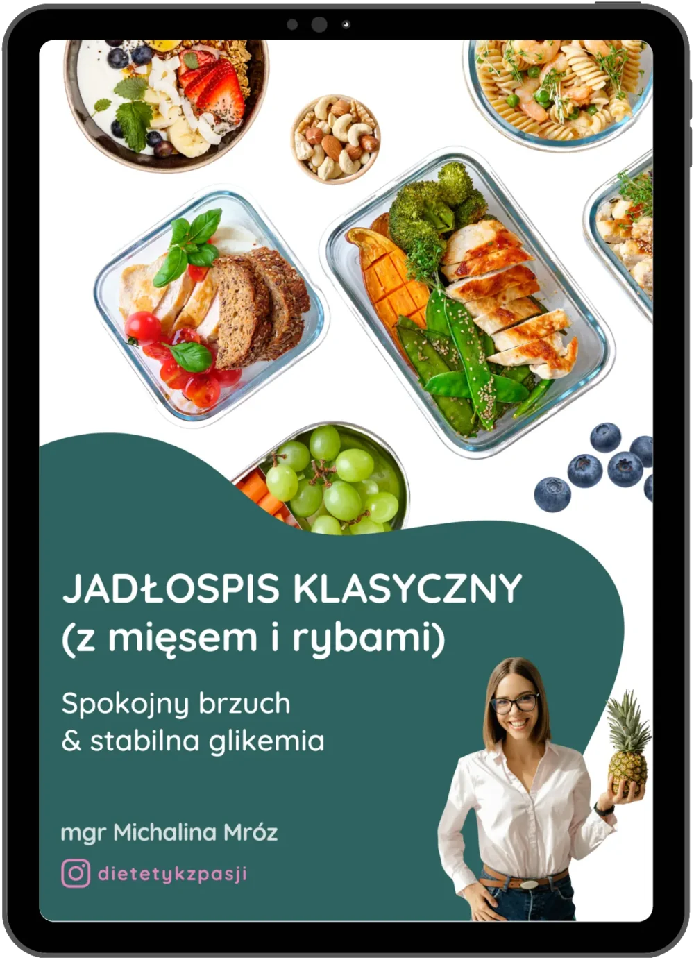 Spokojny brzuch & stabilna glikemia Jadłospis klasyczny (E-book) (1600 kcal 3 posiłki)