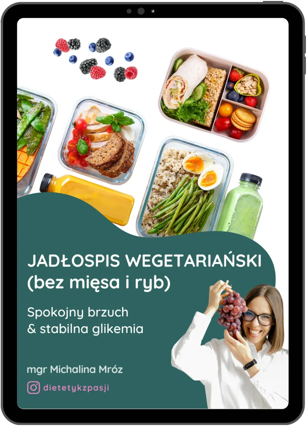 Spokojny brzuch & stabilna glikemia Jadłospis wegetariański (E-book)