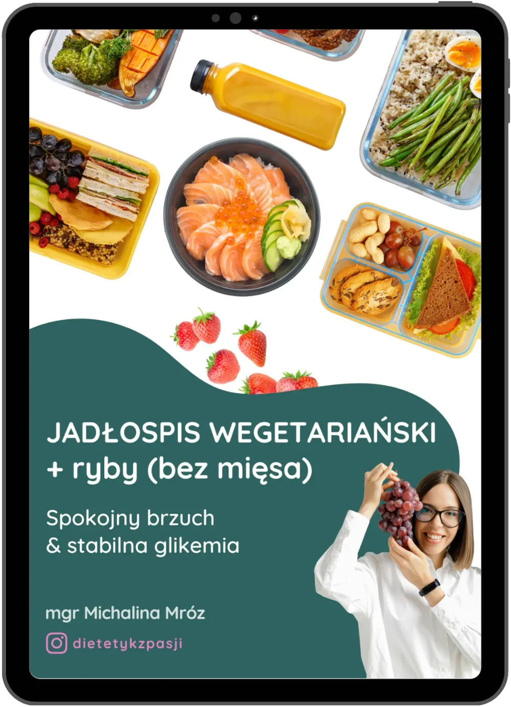 Spokojny brzuch & stabilna glikemia Jadłospis wege + ryby (E-book)